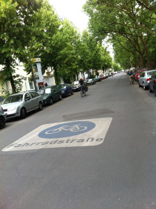 'Bicycle Street' reads this giant logo. Nirvana? Yeah, nah... motorists still passed quite close